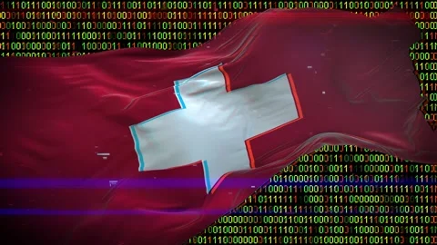Binary code on flag Stock Footage 293702630