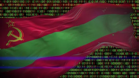 Binary code on flag Stock Footage 293702643