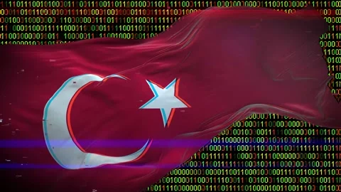 Binary code on flag Stock Footage 293702653