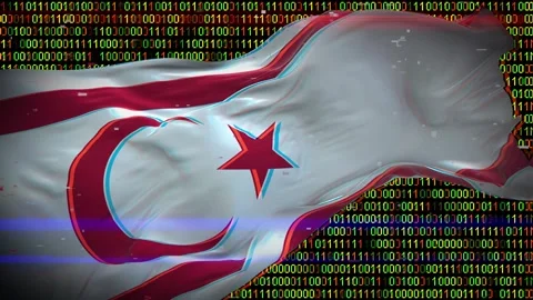 Binary code on flag Stock Footage 293702658