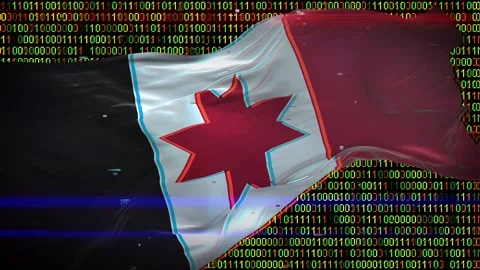 Binary code on flag Stock Footage 293702664