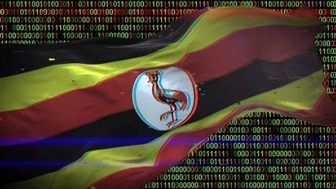 Binary code on flag Stock Footage 293702665