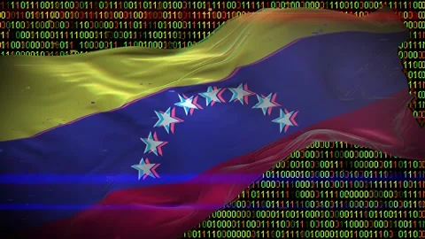 Binary code on flag Stock Footage 293702686