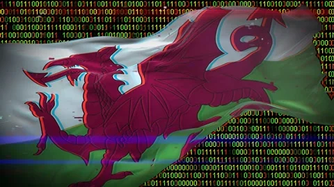 Binary code on flag Stock Footage 293702689