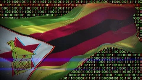 Binary code on flag Stock Footage 293702712