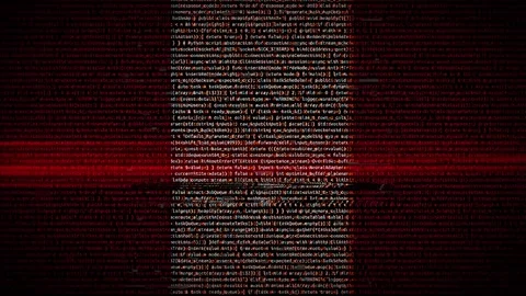 Binary code on flag Stock Footage 293704877