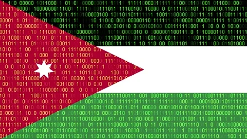 Binary code on flag | Stock Video | Pond5