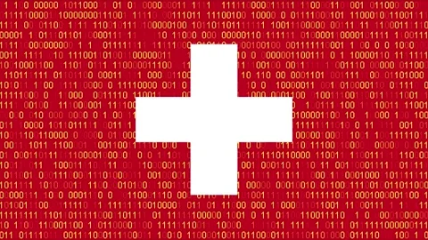 Binary code on flag Stock Footage 293705968