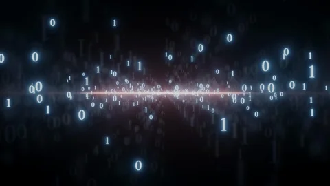 Binary code floating in cyberspace. Stock Footage 128428733