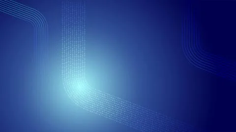 Binary Code Flow Background with Blue Gradient Stock Illustration