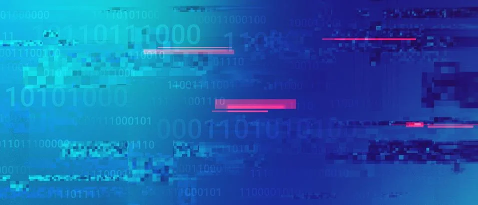 Binary code flow Stock Illustration