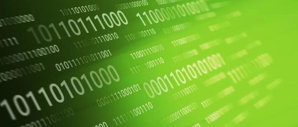 Binary code flowing 库存照片