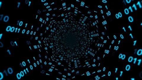 Binary code flying in space. Animation loop. Stock Footage 121334248