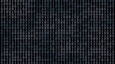 Binary code in the future digital abstract background Stock Illustration