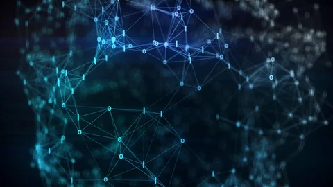 Binary Code Galaxy Blue Stock Footage 125509456