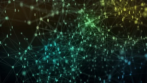 Binary Code Galaxy Green Stock Footage 125509461