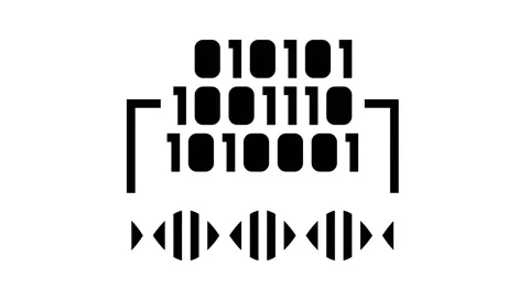 Binary code genetic information glyph icon animation Stock Footage 164290090