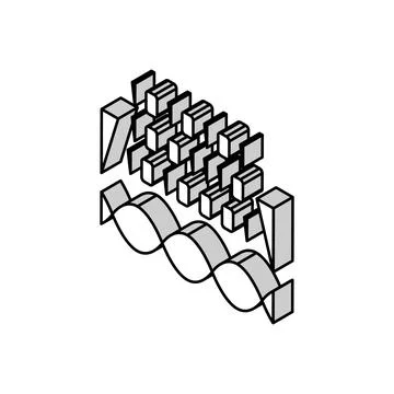 Binary code genetic information isometric icon vector illustration Stock Illustration