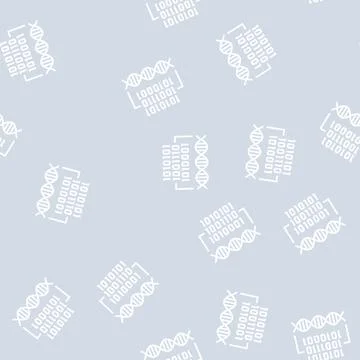 Binary code genetic information line seamless pattern Stock Illustration