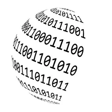 Binary code globe vector symbol icon design. 스톡 일러스트