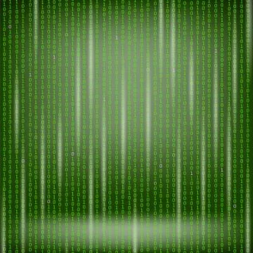 Binary Code Green Background Stock Illustration