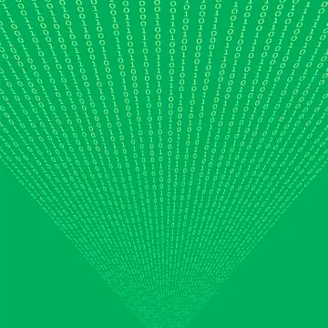 Binary Code Green Background. Stock Illustration
