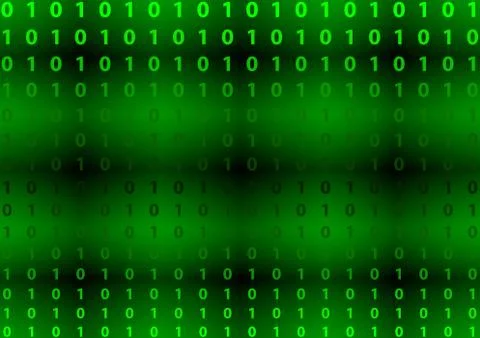 Binary code green background Stockillustratie