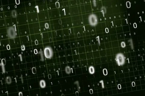 Binary code on green background イラスト素材