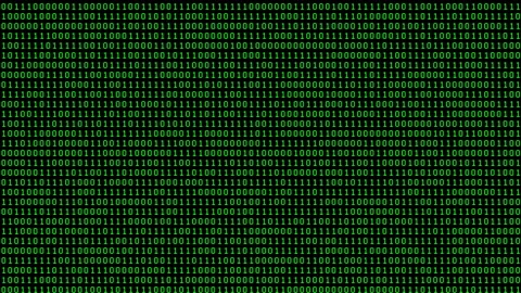 Binary code green digits move at black animation Stock Footage 170924967
