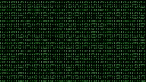 Binary code green digits move at black animation Stock Footage 171013738