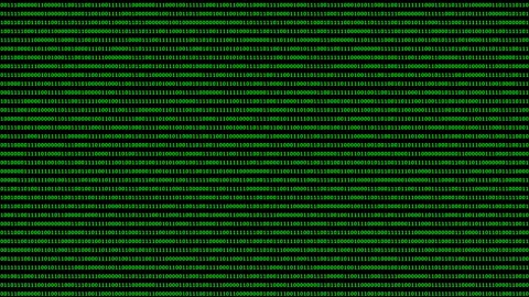 Binary code green digits move at black animation Stock Footage 180614438