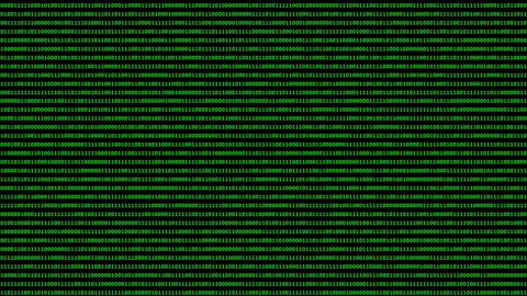 Binary code green digits move at black animation Stock Footage 187665172