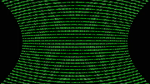 Binary code green digits move at black animation Stock Footage 188024338