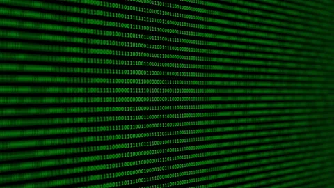 Binary code green digits move at black animation Stock Footage 188173196