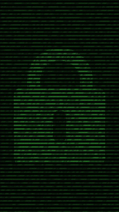 Binary code green digits move at black animation Stock Footage 233015301