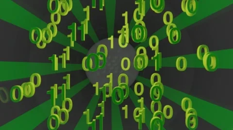 Binary code green Stock Footage 46424614