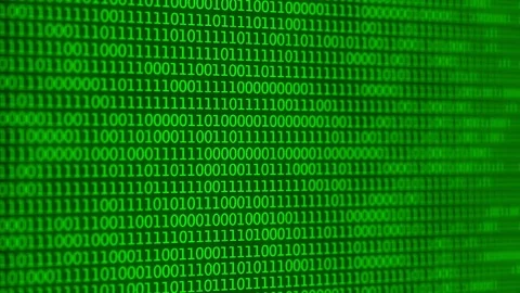 Binary Code Green Stock Footage 82456293