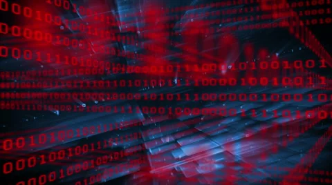 Binary code grid on dark background Stock Footage 44602842