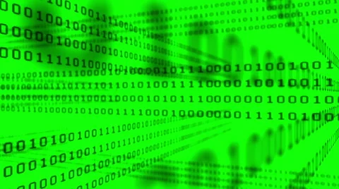Binary code grid on green background Video stock 44594416