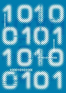 Binary code grunge background Stock Illustration