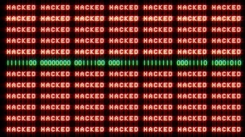 Binary Code / Hacked. 4K, 30fps Stock Footage 120071701