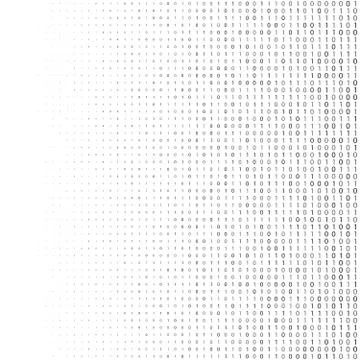 Binary code halftone background. Zero and one abstract symbols. Coding prog.. Stock Illustration