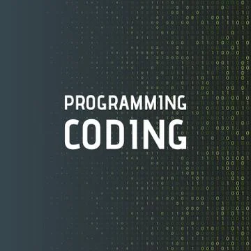 Binary code halftone background. Zero and one abstract symbols. Coding prog.. Stock Illustration