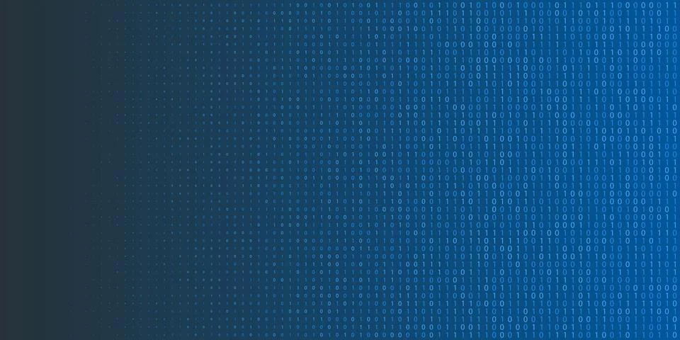 Binary code halftone background. Zero and one abstract symbols. Coding prog.. Stock Illustration