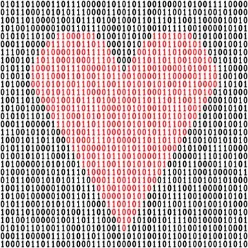 Binary code heart 스톡 일러스트