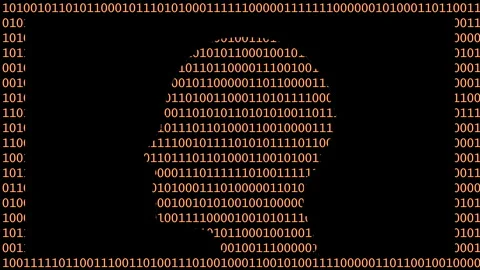 Binary Code in Human Silhouette Representing Digital Intelligence Stock Footage 318362352