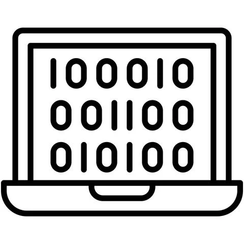 Binary code icon, Blockchain related vector illustration Stock Illustration