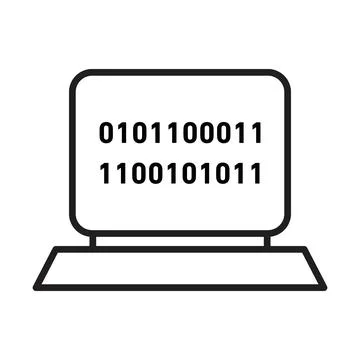 Binary Code Icon Ideal for Programming and Computer Science Illustrations Stock Illustration