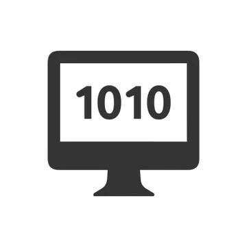 Binary code icon Stock Illustration