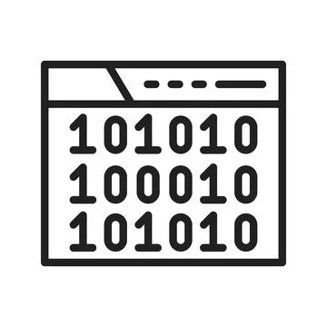 Binary Code Icon Image. 스톡 일러스트